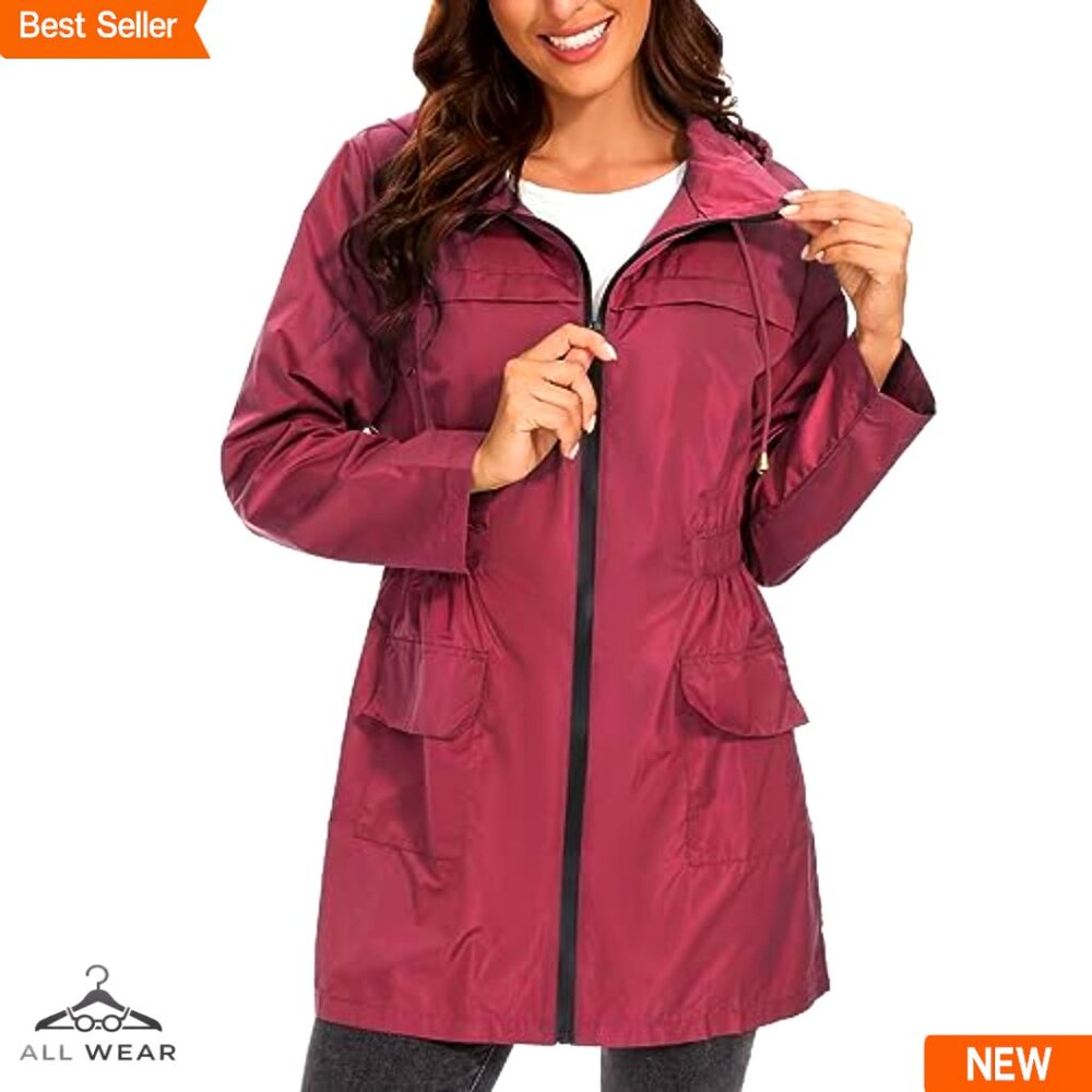 Waterproof Raincoat Lightweight Packable Hooded T… - image 5